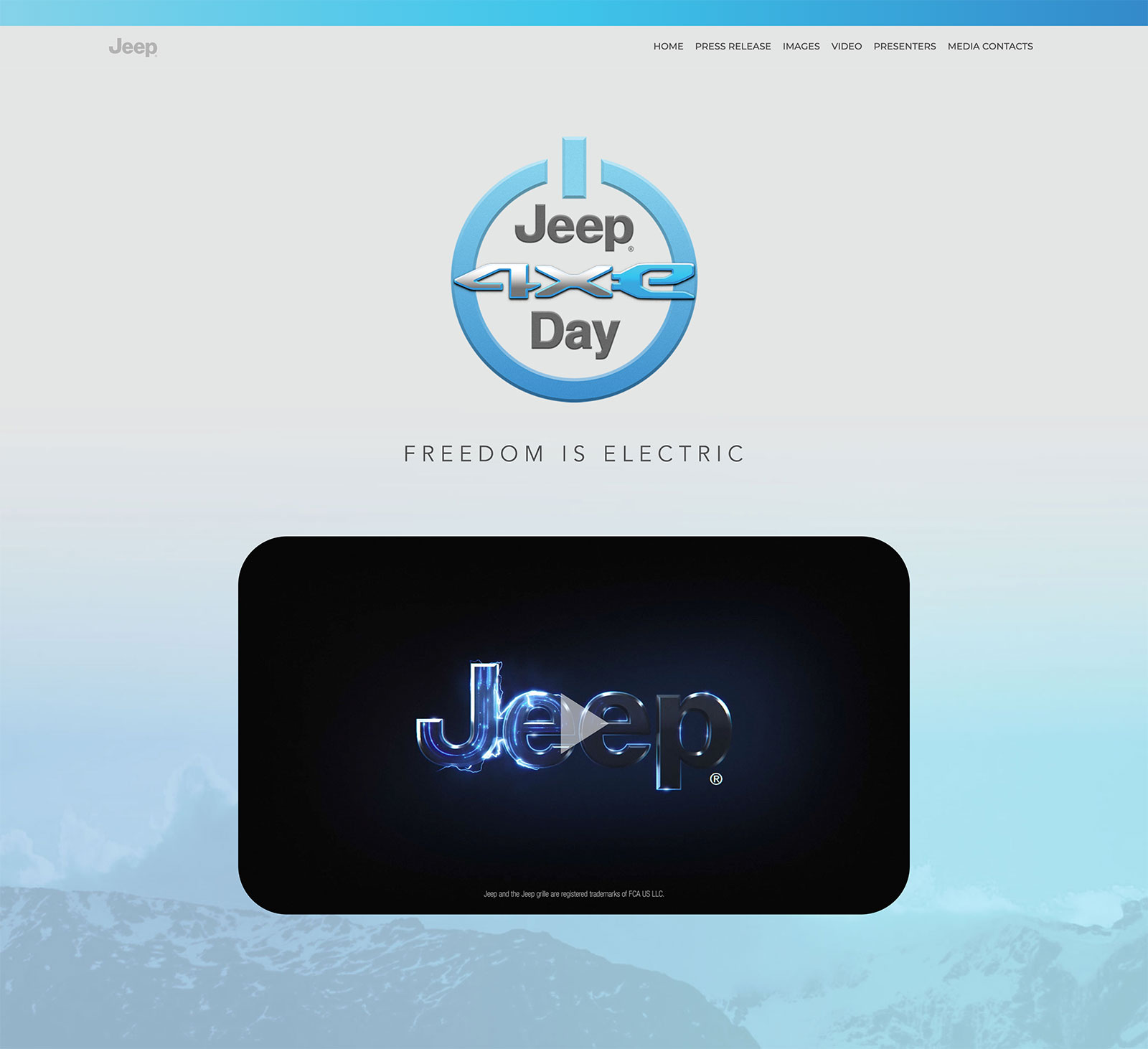 Jeep 4xe Day Home screen.