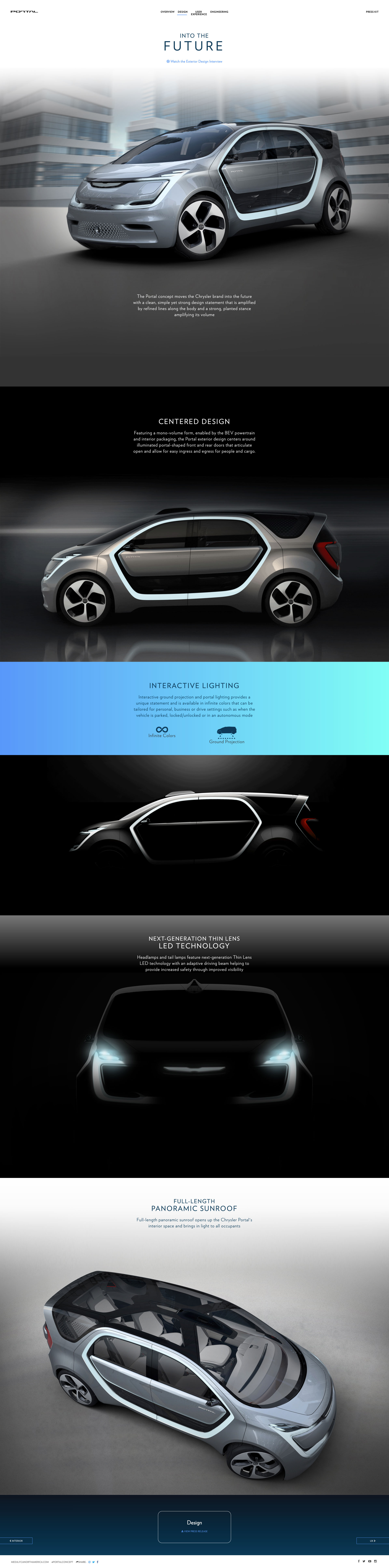 Chrysler Portal Concept screen.